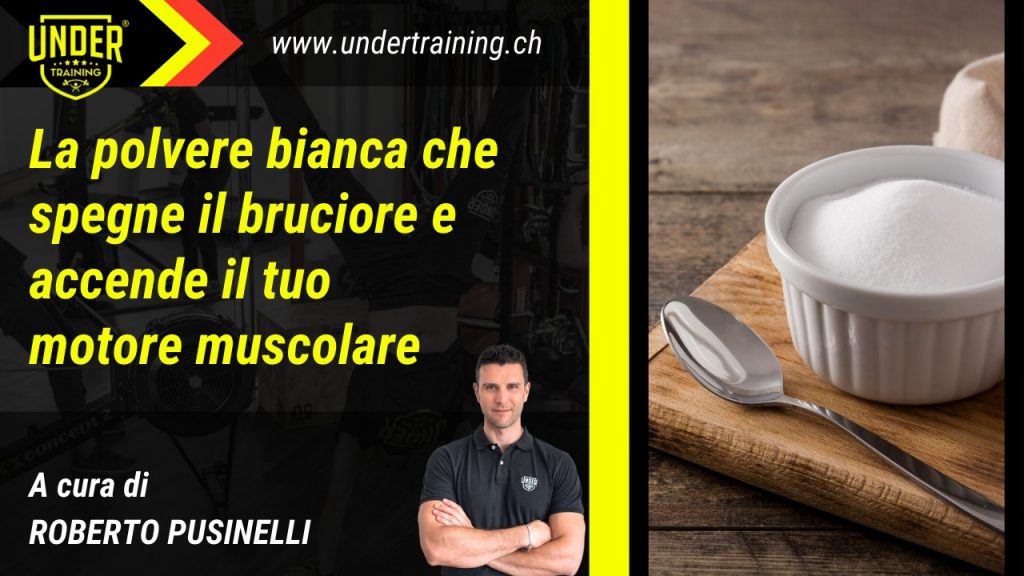 la polvere bianca che spegne il bruciore e accende il tuo motore muscolare